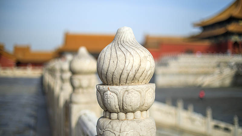 Ancient Palace Corridor In Forbidden City