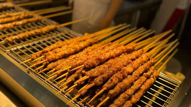 Skewered Meat Street Food Beijing