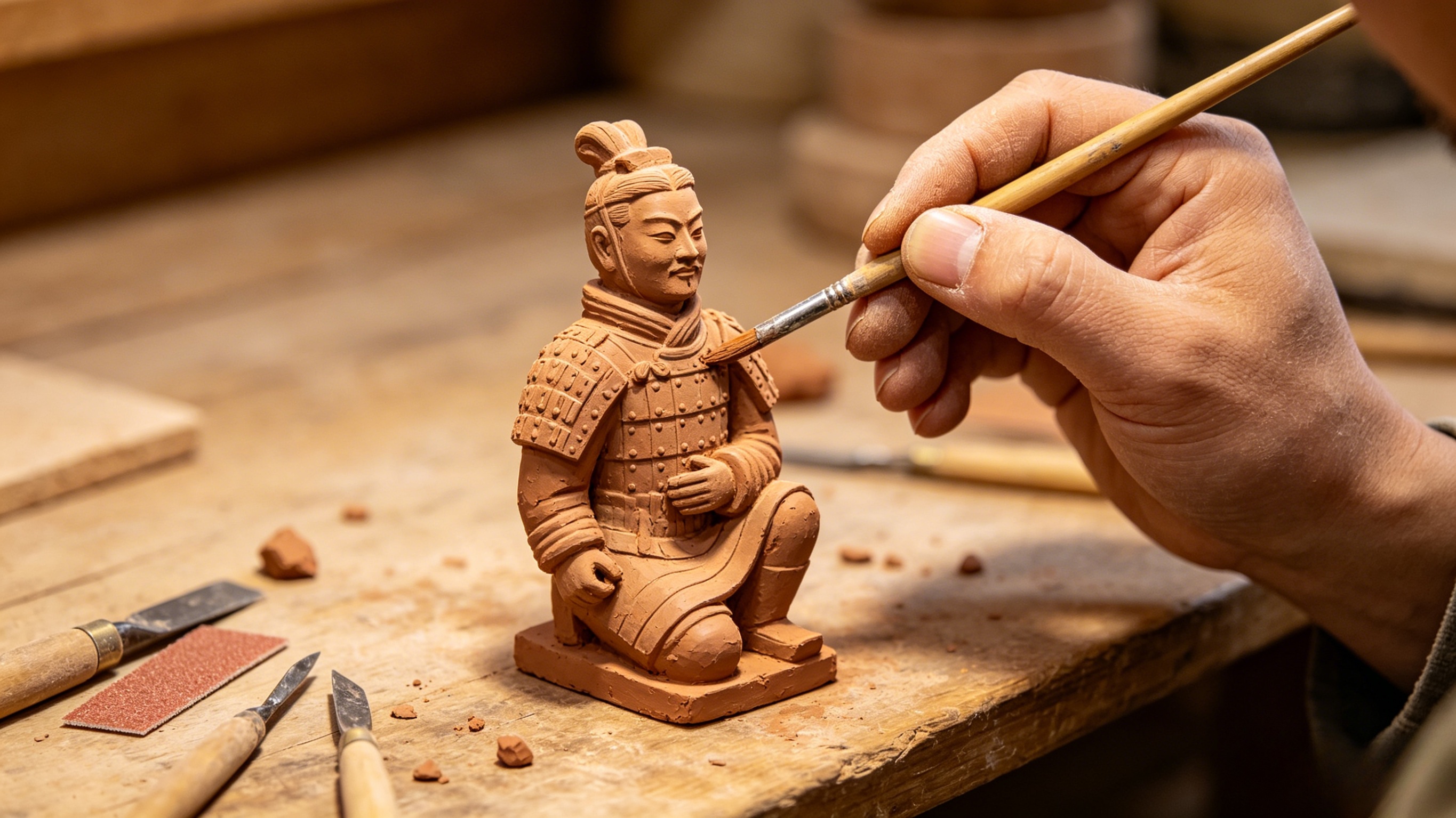Mini Terracotta Warrior Crafting